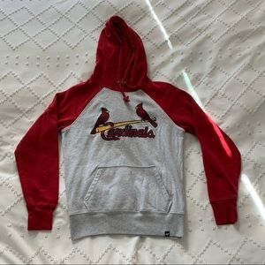 Grey & Red Cardinals Hoodie Size Small